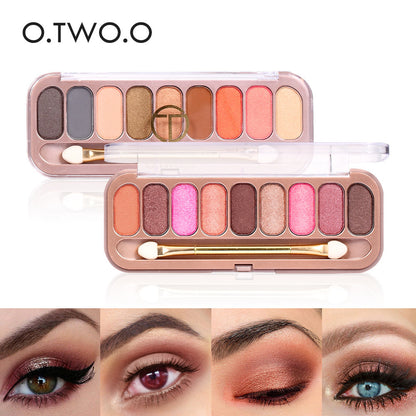 Rose gold 9-color pearlescent eyeshadow Matte durable waterproof easy to color