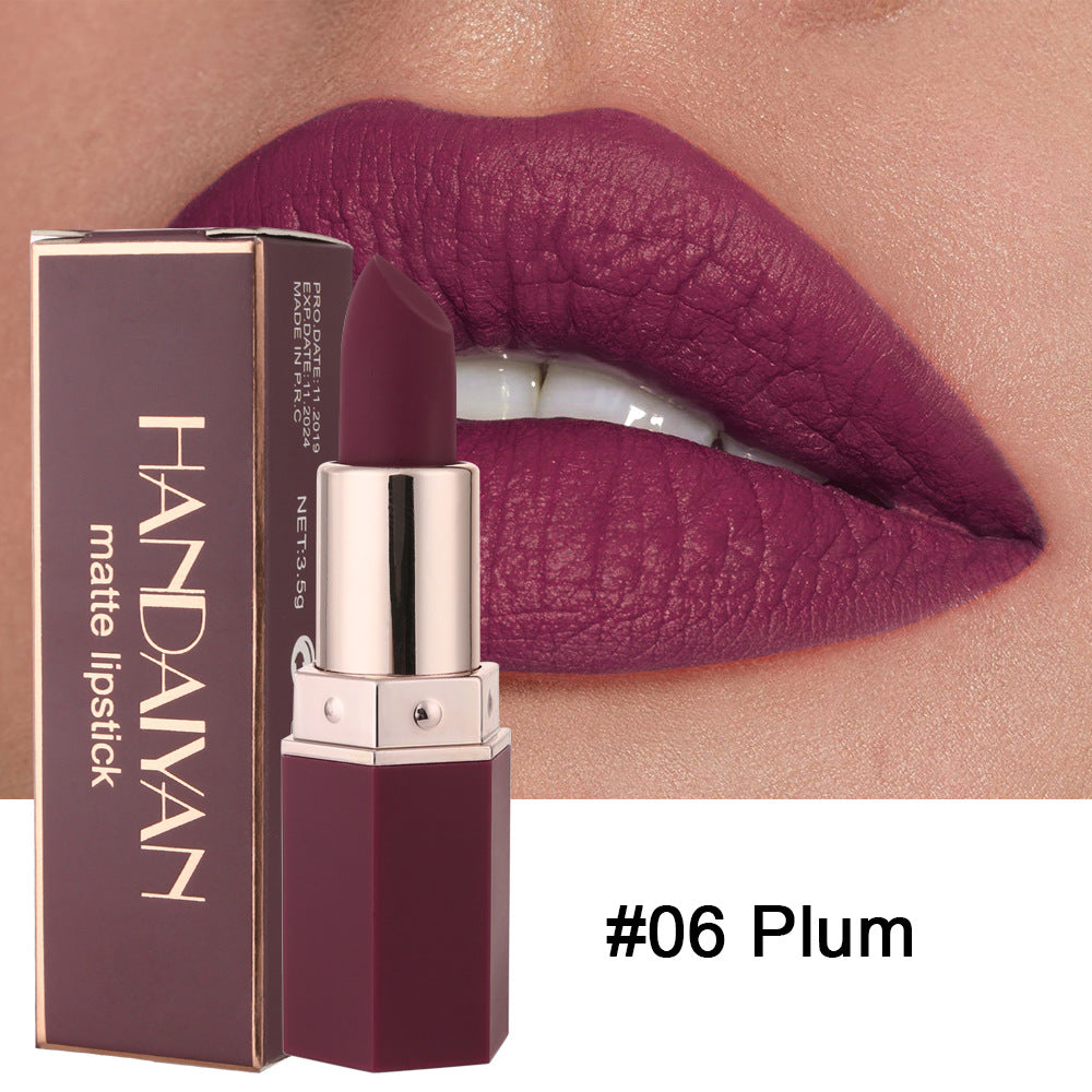 Cross-border makeup explosion product HANDAIYAN Han Daiyan Amazon hot sale 6 color matte matte lipstick lipstick wholesale