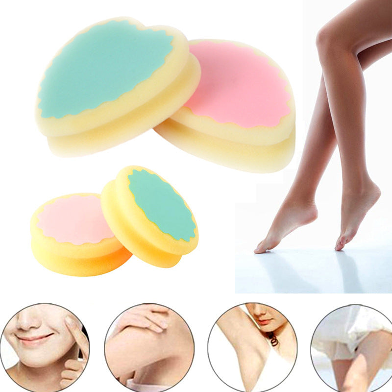 Factory direct wholesale water drop-shaped hair removal sponge pad heart-shaped beauty muscle sponge hair removal round hair removal sponge