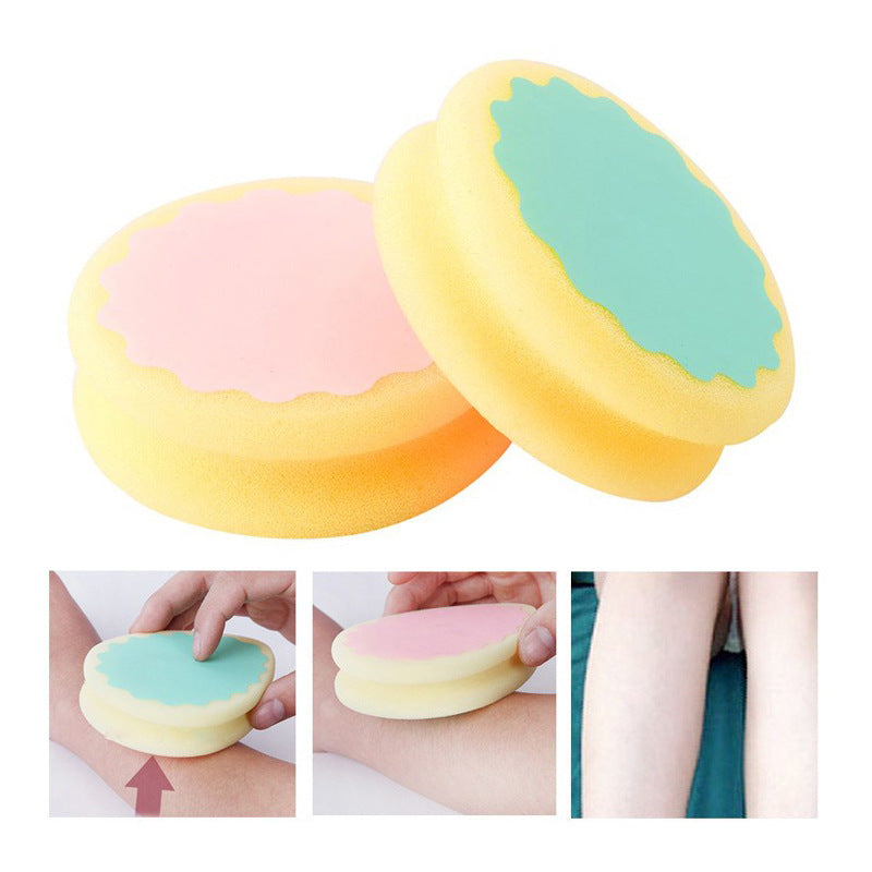 Factory direct wholesale water drop-shaped hair removal sponge pad heart-shaped beauty muscle sponge hair removal round hair removal sponge