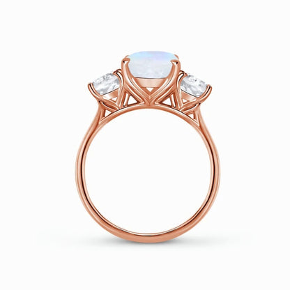 Micro Zircon Rose Gold Ring Women's Simple Light Luxury Jewelry