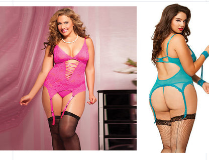 Sexy lingerie XL garter sexy pajamas lace temptation sexy nightdress a p5