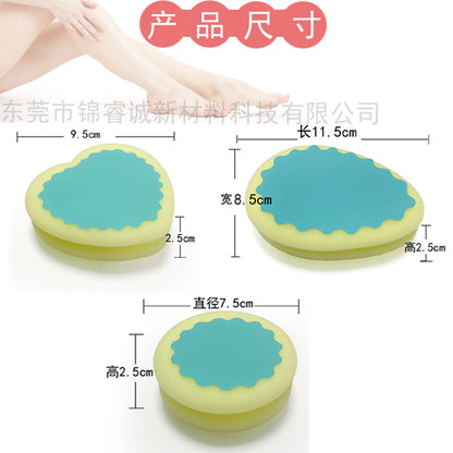 Factory direct wholesale water drop-shaped hair removal sponge pad heart-shaped beauty muscle sponge hair removal round hair removal sponge