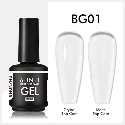 6 IN 1 Extension Gel 15ML Builder Nail Gel In A