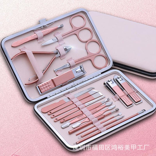 Manicure nail clippers set household nail groove scissors stainless steel pliers oblique nail clippers dedicated toe trimming tools