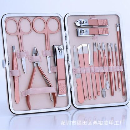 Manicure nail clippers set household nail groove scissors stainless steel pliers oblique nail clippers dedicated toe trimming tools