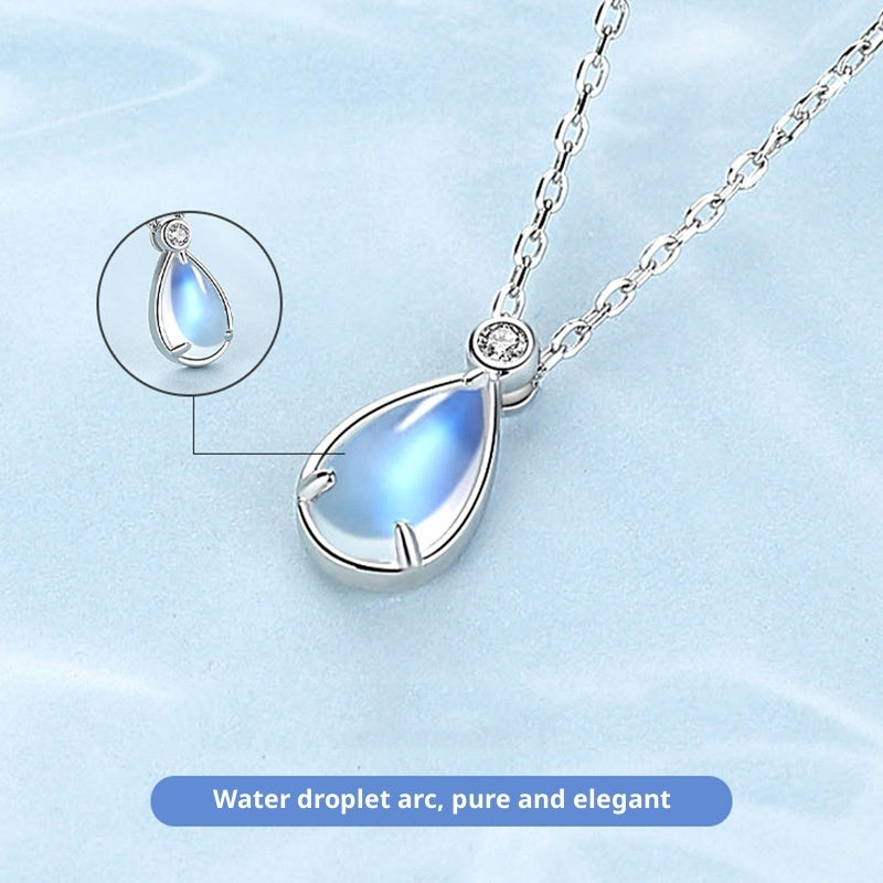 Women's 925 Sterling Silver Moonstone Necklace