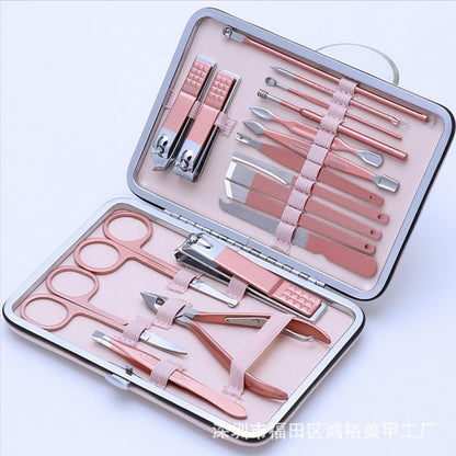 Manicure nail clippers set household nail groove scissors stainless steel pliers oblique nail clippers dedicated toe trimming tools