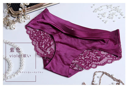 Warp Knitted Non-trace Underwear Lace One Solid Color