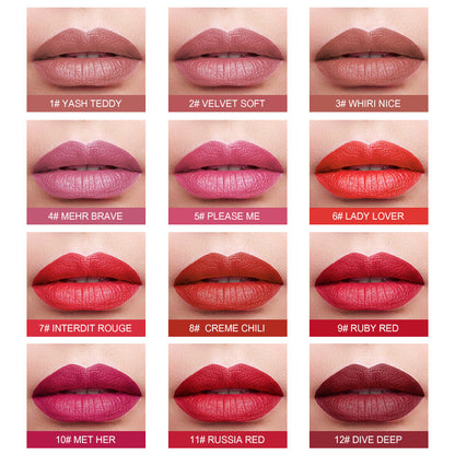 Red Tube Lipstick Series Matte Lip Balm Lasts Forever