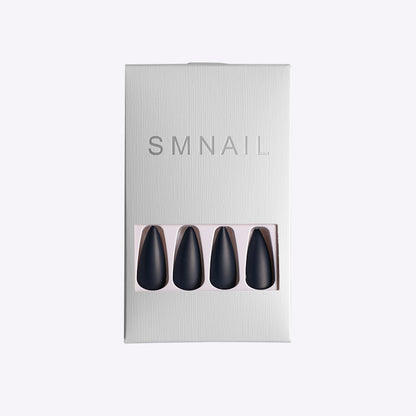 Matte False Nails Khaki Smudge Nails