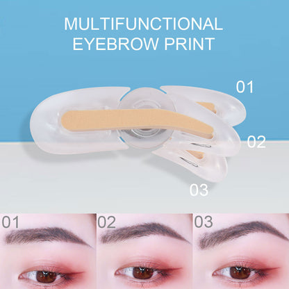 Cross-border makeup lazy seal eyebrow powder two-color with eyebrow brush, eyebrow thrush seal artifact, one word for one second to print the eyebrow