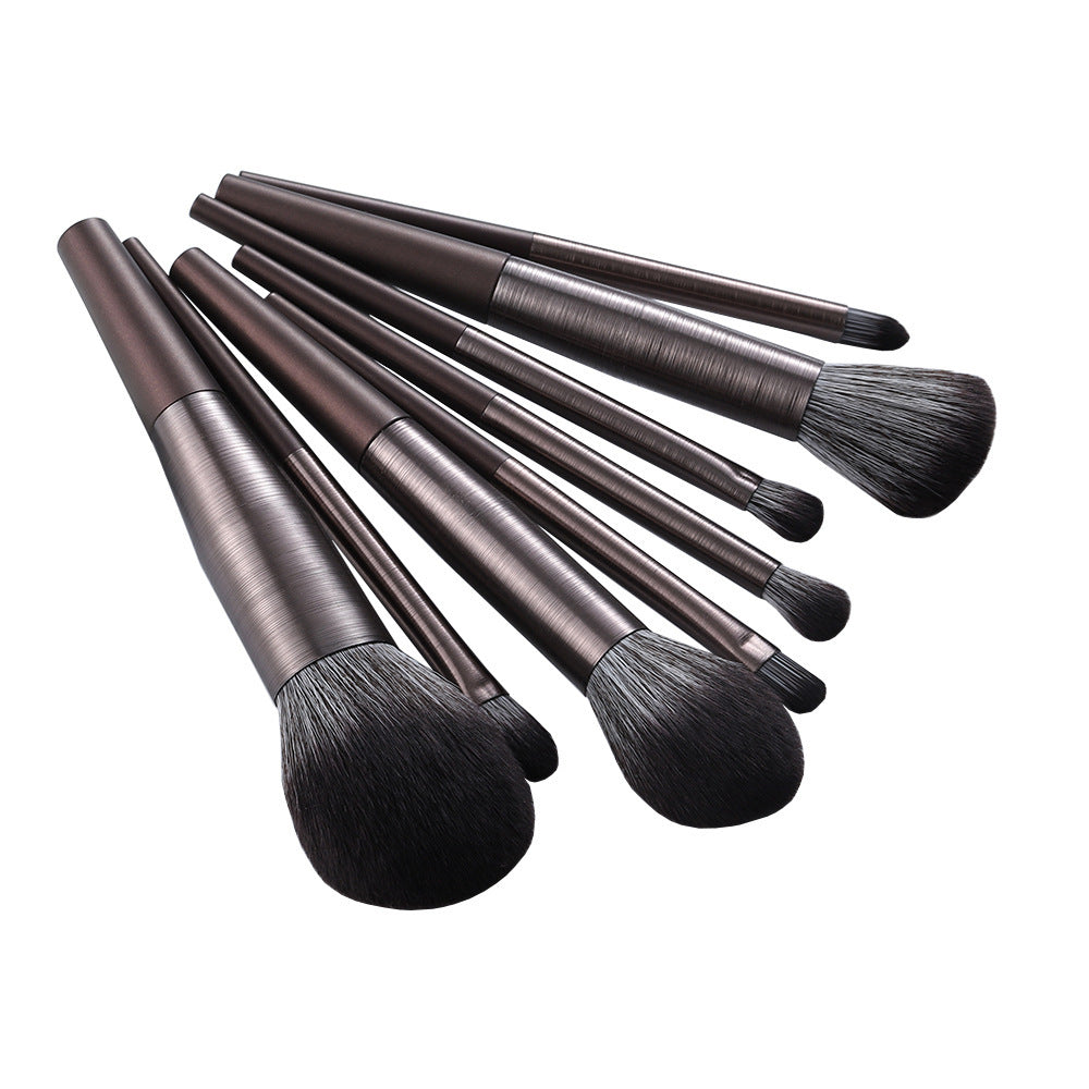 FLD 11/8pcs Natural Hair Green Makeup Brushes Foundation Powder Eyeshadow Eyebrow Brush Set Cosmetic Tool Profesional Maquillaje