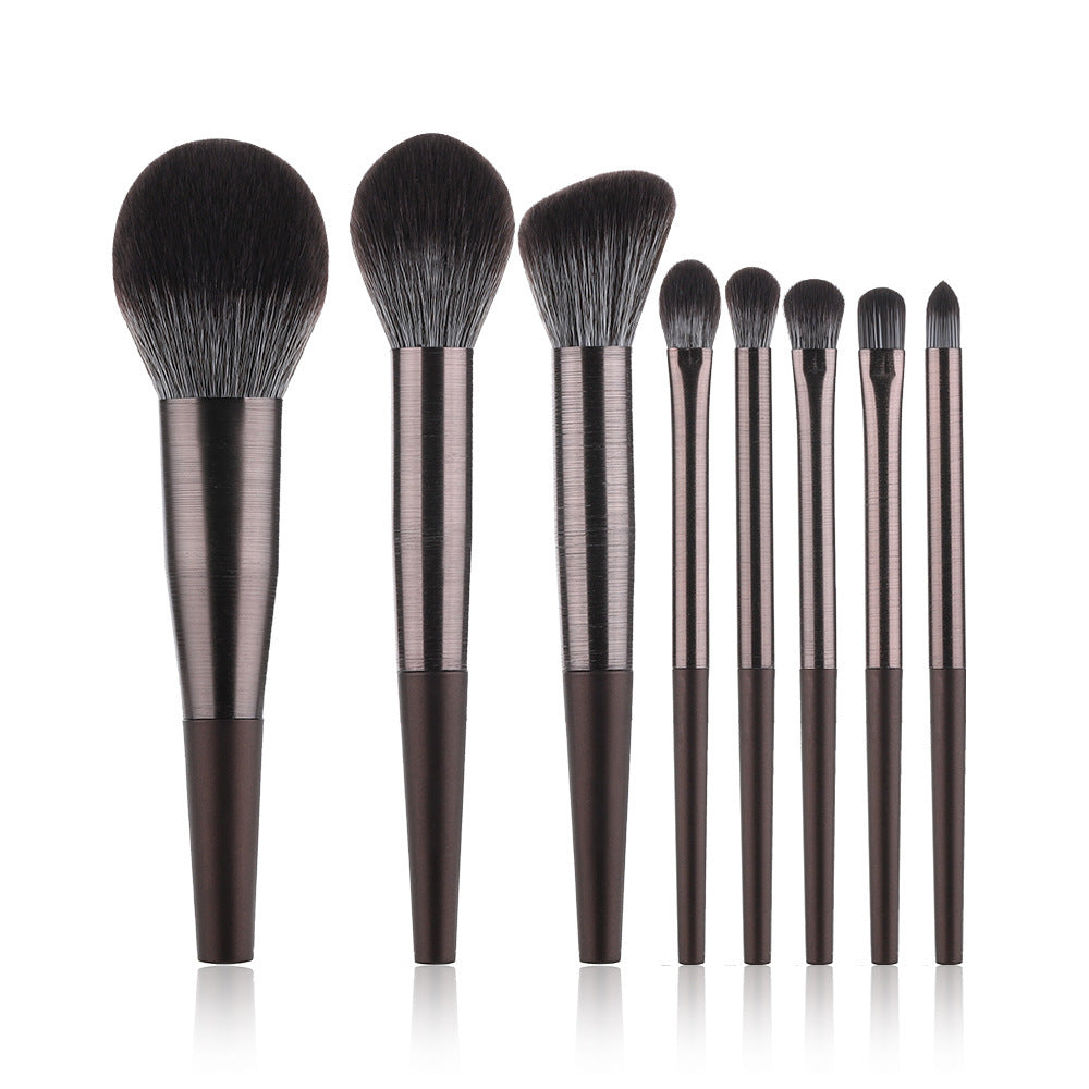 FLD 11/8pcs Natural Hair Green Makeup Brushes Foundation Powder Eyeshadow Eyebrow Brush Set Cosmetic Tool Profesional Maquillaje