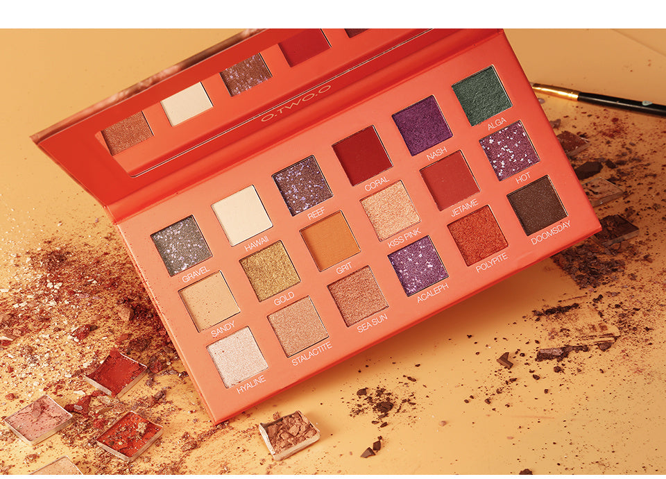 Small-cap Milk Tea Color Portable 18-color Matte Eyeshadow Palette