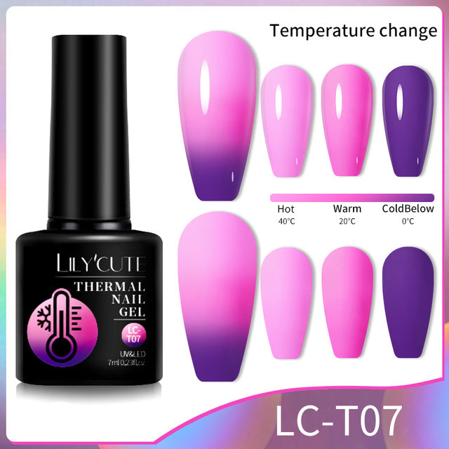 Color Changing Thermal Gel Nail Polish Winter