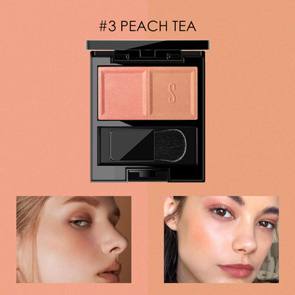 Two-color blush matte finish