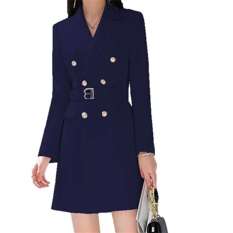 Office Lady Style Slimming Waist Trimming Coat Women's Top