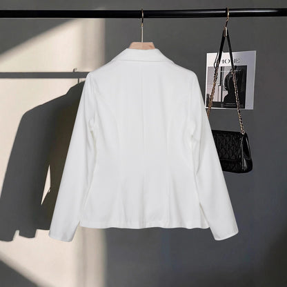 New High-end Double-breasted Cropped Blazer