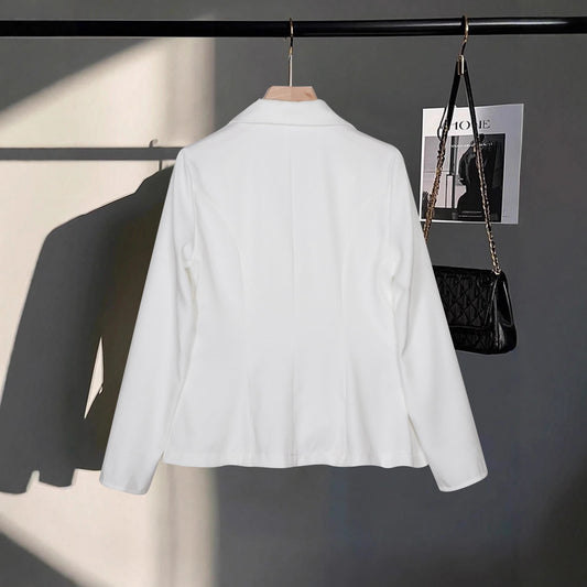 New High-end Double-breasted Cropped Blazer