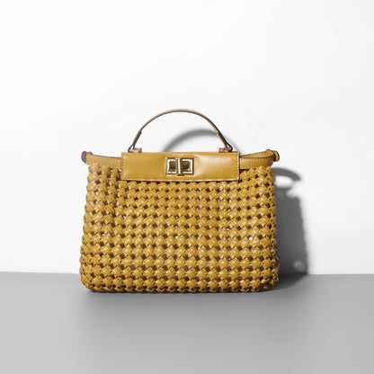 Sac à main en cuir platine pour femme de niche creux