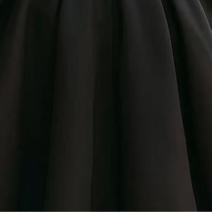 Women's Elegant Solid Cross V-Neck Midi Dress With Flared Skirt And Pockets Spring Summer Formal Dress