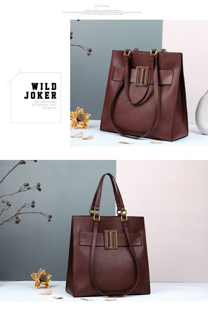 Trendy High-grade Fashion Tote Verticle Square Shoulder Handbag