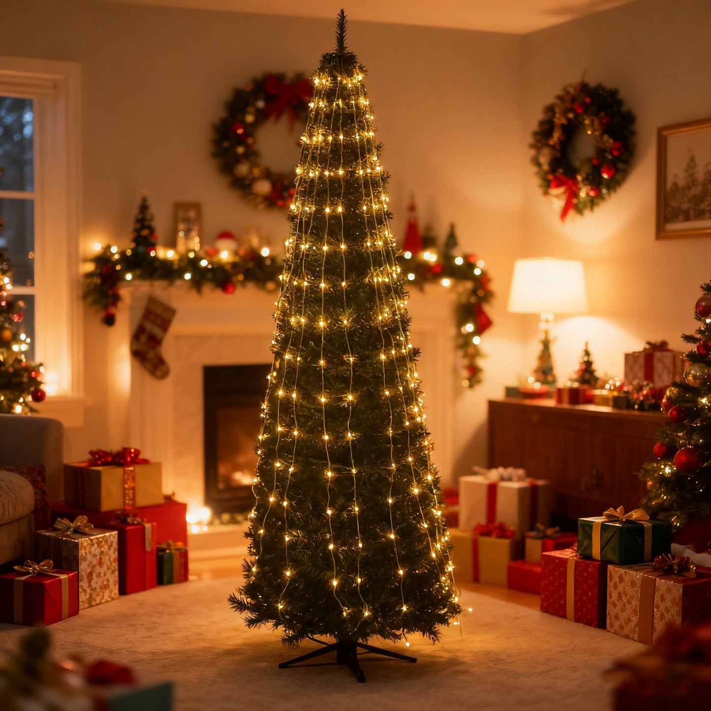 Christmas Tree Light Strings, LED Light Strings With Remote Control, Colorful Lights, Warm White Light Strings, Christmas Decorations