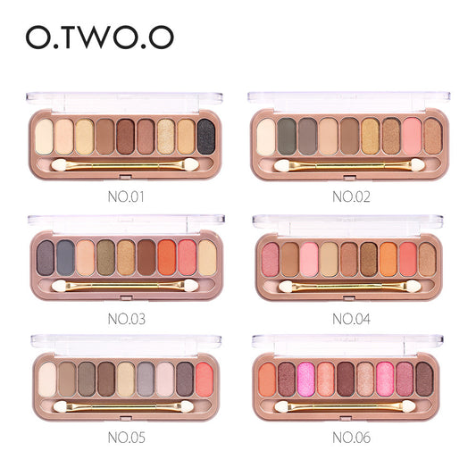 Rose gold 9-color pearlescent eyeshadow Matte durable waterproof easy to color