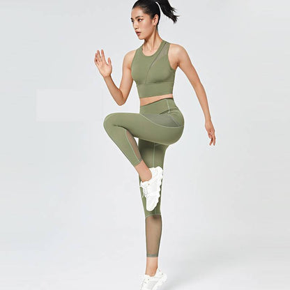 Mesh yoga clothing suit