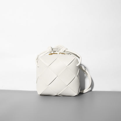 New Woven Box Rhombus Diagonal Bag