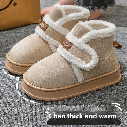 Women's Snow Boots Fleece-lined Thickened Non-slip Warm Cotton Shoes