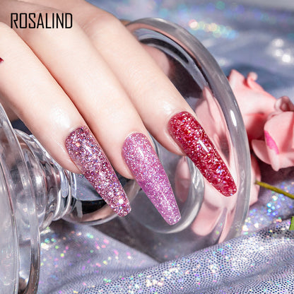 Rosalind Explosive Pearlescent Extension Glue 15ml Phototherapy Crystal Nail Polish Glue UV Glue Nail Art Quick Extension Liquid