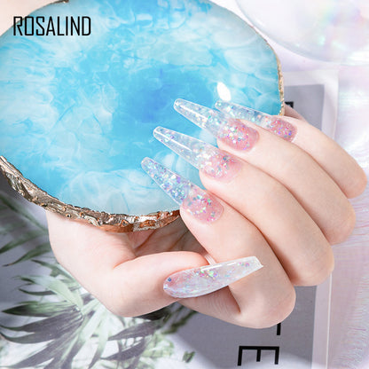 Rosalind Explosive Pearlescent Extension Glue 15ml Phototherapy Crystal Nail Polish Glue UV Glue Nail Art Quick Extension Liquid