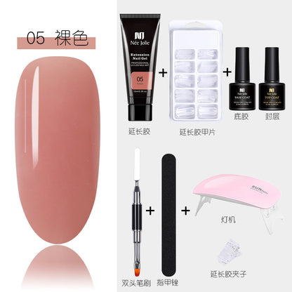 15ml Nail Extension Glue Set Nail Mold Double-ended Brush Nail Crystal Extension Glue Set Nail Polish Glue Set