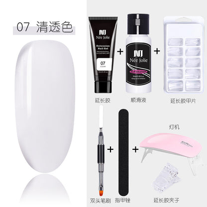 15ml Nail Extension Glue Set Nail Mold Double-ended Brush Nail Crystal Extension Glue Set Nail Polish Glue Set