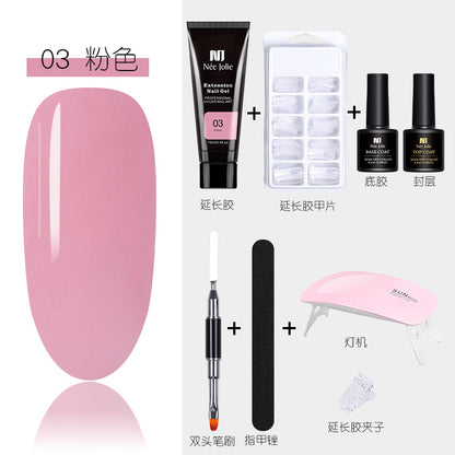 15ml Nail Extension Glue Set Nail Mold Double-ended Brush Nail Crystal Extension Glue Set Nail Polish Glue Set