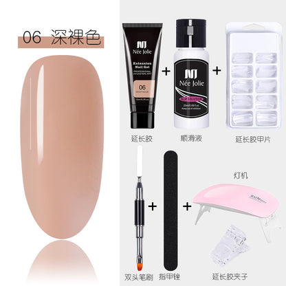 15ml Nail Extension Glue Set Nail Mold Double-ended Brush Nail Crystal Extension Glue Set Nail Polish Glue Set