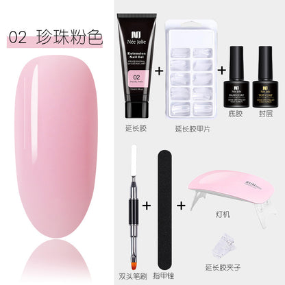 15ml Nail Extension Glue Set Nail Mold Double-ended Brush Nail Crystal Extension Glue Set Nail Polish Glue Set