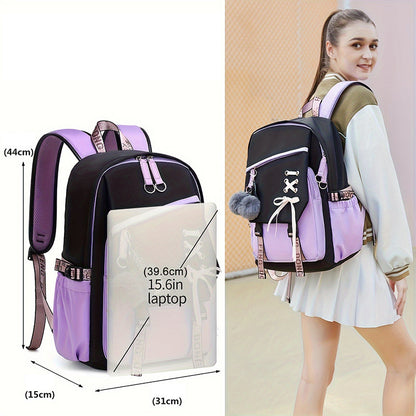 New Bow Women's Backpack Girl Cute Sweet Backpack