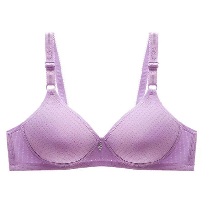 Wireless Three Breasted Thin Pure Cotton Plus Size Bra