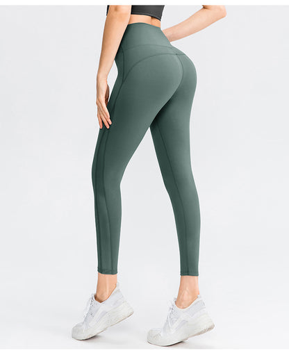 Yoga Pants Female Brocade Double-sided Nude Feel No Embarrassment Line