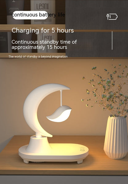 Bluetooth Speaker Bedside Seven-color Atmosphere Small Night Lamp Wireless Charging