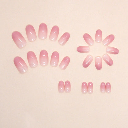 Gradient Girl Pure Desire Oval Fake Nails