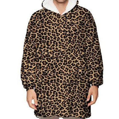 Cartoon Fruit Printed Lazy Blanket Hooded