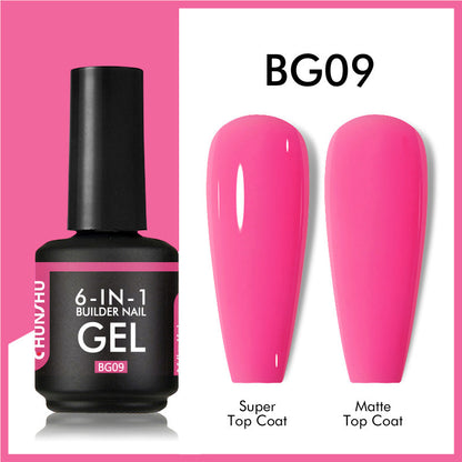 6 IN 1 Extension Gel 15ML Builder Nail Gel In A