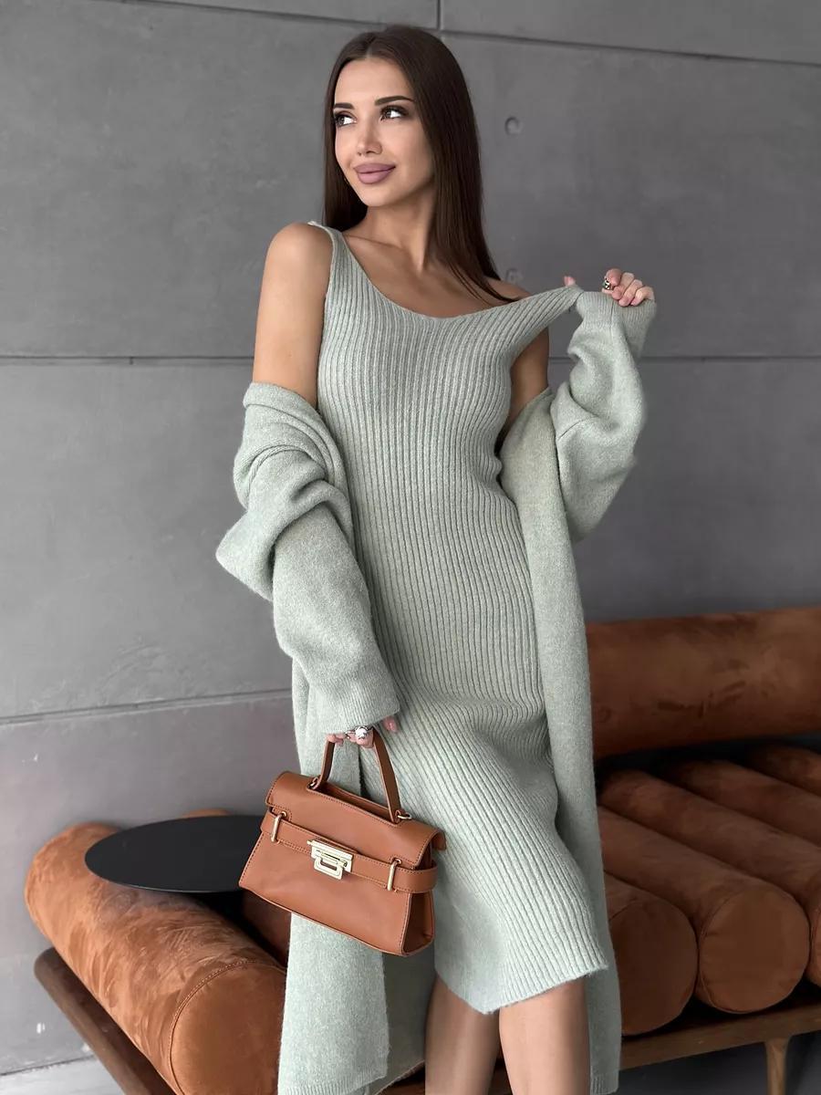 Knitted Dress Fashion Women's Wear Knitted Long Sleeve