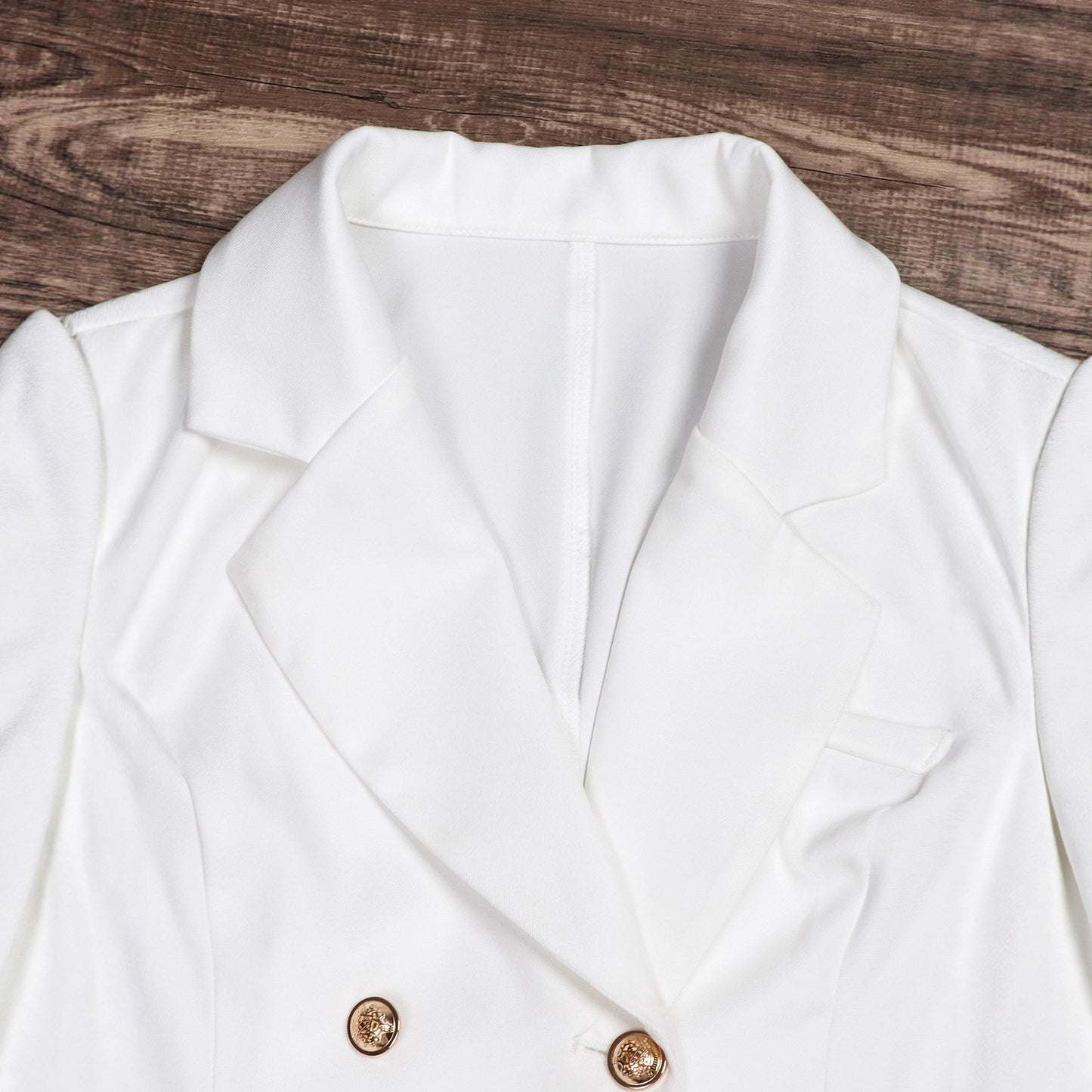 New High-end Double-breasted Cropped Blazer
