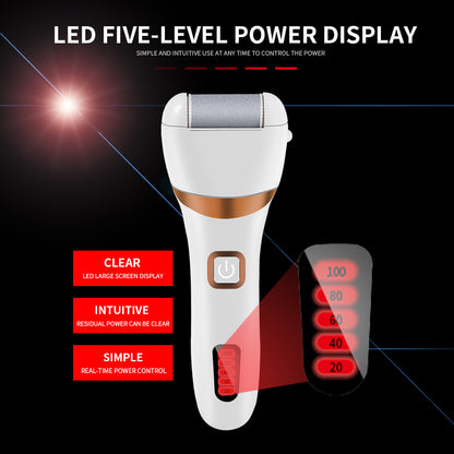 Electric rechargeable foot grinding artifact