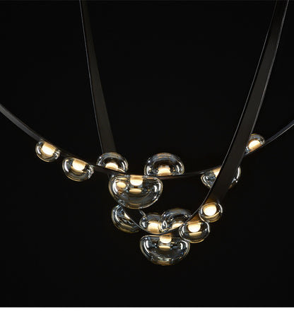 Italian Belt Rattan Pot Chandelier Light Luxury Restaurant